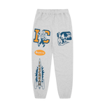 MULTI LOGO SWEATPANTS - HEATHER GREY