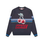 CHERRY KNITTED JUMPER - NAVY