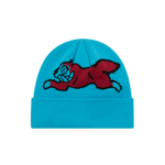 RUNNING DOG BEANIE - BLUE