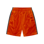 VELOUR TRACK SHORTS - ORANGE