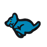 RUNNING PUPPY RUG - BLUE