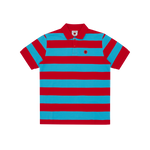 STRIPED POLO SHIRT - RED/BLUE STRIPE