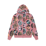 RIMS ZIP-THROUGH HOOD - PINK