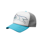 CRYSTAL RUNNING DOG TRUCKER CAP - BLUE