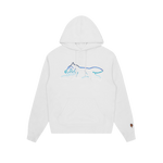 CRYSTAL RUNNING DOG POPOVER HOOD - WHITE