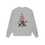 SKATE CONE CREWNECK - HEATHER GREY
