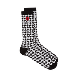 HOUNDSTOOTH SOCKS - BLACK/WHITE