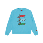 TRIPLE RUNNING DOG CREWNECK - BLUE