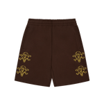 CONES AND BONES SWEATSHORTS - BROWN