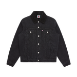 RUNNING DOG SHERPA TRUCKER JACKET - BLACK
