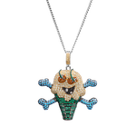 ICECREAM x GHOST NECKLACE CONE & BONES SILVER 925