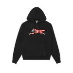 KIRIGAMI FLOCK RUNNING DOG HOODIE - BLACK