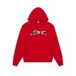 KIRIGAMI FLOCK RUNNING DOG HOODIE - RED